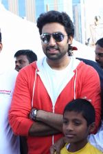 Abhishek Bachchan at DNA Marathon in Mumbai on 9th March 2014